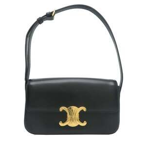 Celine Triomphe Women's Shoulder Bag 194143BF4 Shiny Calfskin Black
